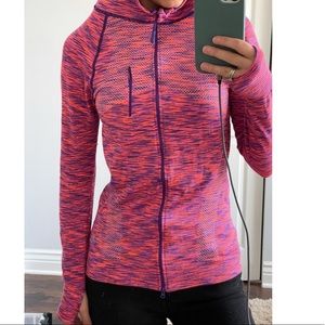 Soho Sport Pink Hooded Zippered Top